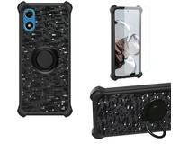 Aroepurt Coque Compatible pour RAZ Memory Cell Phone 2024 2025 Coque Étui [avec Trempé 9H Protection D'écran] Case Support de Bague PC + Silicone TZZH-HEI