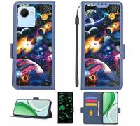 Aroepurt Coque Compatible pour Realme C30 Coque Étui Housse Case Support [avec Film Protecteur HD d'une dureté de 9H] [Blocage RFID][Effet Lumineux Sombre] LPT-XQ