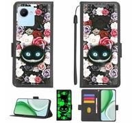 Aroepurt Coque Compatible pour Realme C30 Coque Étui Housse Case Support [avec Film Protecteur HD d'une dureté de 9H] [Blocage RFID][Effet Lumineux Sombre] LPT-LZM