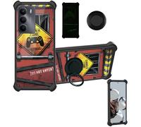 Aroepurt Coque Compatible pour Realme C73 5G Rmx3945 Coque Étui [avec Trempé 9H Protection D'écran] Case Support de Bague PC + Silicone YGH-JGP