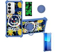 Aroepurt Coque Compatible pour Realme C75 5G Rmx3943 Coque Étui [avec Trempé 9H Protection D'écran] Case Support de Bague PC + Silicone JSL-TYX