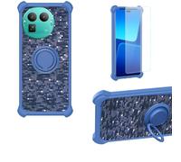 Aroepurt Coque Compatible pour Realme GT8 Pro Coque Étui [avec Trempé 9H Protection D'écran] Case Support de Bague PC + Silicone TZZH-LAN