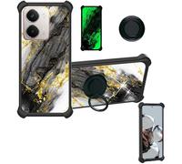 Aroepurt Coque Compatible pour Realme P3 UItra 5G Coque Étui [avec Trempé 9H Protection D'écran] Case Support de Bague PC + Silicone JSH-HDL