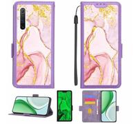 Aroepurt Coque Compatible pour Realme X3 SUPERZOOM Coque Étui Housse Case Support [avec Film Protecteur HD d'une dureté de 9H] [Blocage RFID][Paillettes dorées + Brillantes] LPT-FDL