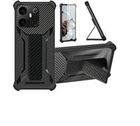 Aroepurt Coque Compatible pour Saga 2 Solana Mobile Seeker Coque Étui Case Cover Hybride [avec Protection d'écran en Verre trempé] [Support magnétique Pliable] Noir