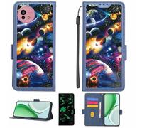 Aroepurt Coque Compatible pour Sharp Aquos Wish5 Sh-M32 A502Sh Sh-52F Coque Étui Housse Case Support [avec Film Protecteur HD d'une dureté de 9H] [Blocage RFID][Effet Lumineux Sombre] LPT-XQ