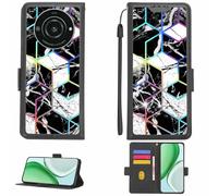 Aroepurt Coque Compatible pour Sharp Leitz Phone 2 5g TD-LTE JP Lp-02 Coque Étui Housse Case Support [avec Film Protecteur HD d'une dureté de 9H] [Blocage RFID][Effet de réfraction] LPT-HS