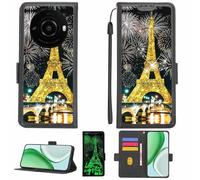 Aroepurt Coque Compatible pour Sharp Leitz Phone 3 Coque Étui Housse Case Support [avec Film Protecteur HD d'une dureté de 9H] [Blocage RFID][Paillettes dorées + Brillantes] LPT-TT