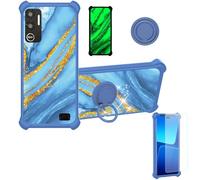 Aroepurt Coque Compatible pour Sky Devices Elite P55 Pro Coque Étui [avec Trempé 9H Protection D'écran] Case Support de Bague PC + Silicone JSL-LDL