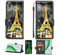 Aroepurt Coque Compatible pour Sony Xperia L3 Coque Étui Housse Case Support [avec Film Protecteur HD d'une dureté de 9H] [Blocage RFID][Paillettes dorées + Brillantes] LPT-TT