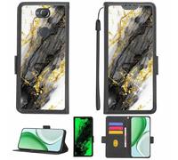 Aroepurt Coque Compatible pour Sony Xperia XA2 Plus Coque Étui Housse Case Support [avec Film Protecteur HD d'une dureté de 9H] [Blocage RFID][Paillettes dorées + Brillantes] LPT-HDL