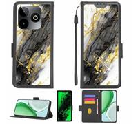 Aroepurt Coque Compatible pour SPC Discovery 3 Coque Étui Housse Case Support [avec Film Protecteur HD d'une dureté de 9H] [Blocage RFID][Paillettes dorées + Brillantes] LPT-HDL