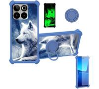 Aroepurt Coque Compatible pour Spc Discovery 3 Pro Coque Étui [avec Trempé 9H Protection D'écran] Case Support de Bague PC + Silicone YGL-LAN