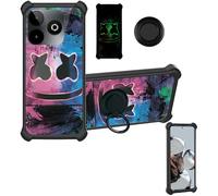 Aroepurt Coque Compatible pour SPC Discovery 3 SE Coque Étui [avec Trempé 9H Protection D'écran] Case Support de Bague PC + Silicone YGH-BQ