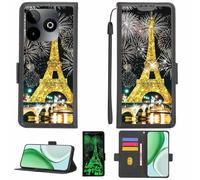 Aroepurt Coque Compatible pour SPC Discovery 3 SE Coque Étui Housse Case Support [avec Film Protecteur HD d'une dureté de 9H] [Blocage RFID][Paillettes dorées + Brillantes] LPT-TT