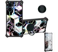 Aroepurt Coque Compatible pour SPC ZEUS 2 Coque Étui [avec Trempé 9H Protection D'écran] Case Support de Bague PC + Silicone IMDH-HS