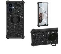 Aroepurt Coque Compatible pour SPC ZEUS 2 Coque Étui [avec Trempé 9H Protection D'écran] Case Support de Bague PC + Silicone TZZH-HEI