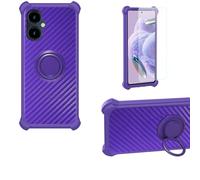 Aroepurt Coque Compatible pour SPC ZEUS 2 Coque Étui [avec Trempé 9H Protection D'écran] Case Support de Bague PC + Silicone TZZH-ZI