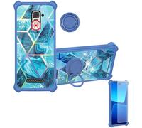 Aroepurt Coque Compatible pour Swissvoice S510-M Coque Étui [avec Trempé 9H Protection D'écran] Case Support de Bague PC + Silicone IMDL-LS