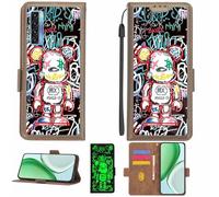 Aroepurt Coque Compatible pour TCL 20 L+ 20l+ Plus Coque Étui Housse Case Support [avec Film Protecteur HD d'une dureté de 9H] [Blocage RFID][Effet Lumineux Sombre] LPT-MXX