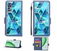 Aroepurt Coque Compatible pour TCL 30 5g Coque Étui Housse Case Support [avec Film Protecteur HD d'une dureté de 9H] [Blocage RFID][Effet de réfraction] LPT-LS