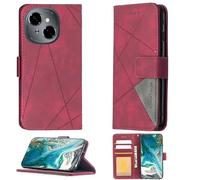 Aroepurt Coque Compatible pour Tecno Mobile Spark Go 1 KL4 Coque Étui Housse Case Support [avec Trempé 9H Protection D'écran] BF05 Red