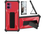 Aroepurt Coque Compatible pour ULEFONE Note 20 Pro Coque Étui Case Cover Hybride [avec Protection d'écran en Verre trempé] [Support magnétique Pliable] Rosa