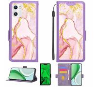 Aroepurt Coque Compatible pour Umidigi C1 Max Coque Étui Housse Case Support [avec Film Protecteur HD d'une dureté de 9H] [Blocage RFID][Paillettes dorées + Brillantes] LPT-FDL