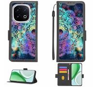 Aroepurt Coque Compatible pour Vivo iQOO 13 Coque Étui Housse Case Support [avec Film Protecteur HD d'une dureté de 9H] [Blocage RFID][Effet de réfraction] LPT-HTT