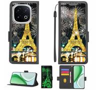 Aroepurt Coque Compatible pour Vivo iQOO 13 Coque Étui Housse Case Support [avec Film Protecteur HD d'une dureté de 9H] [Blocage RFID][Paillettes dorées + Brillantes] LPT-TT