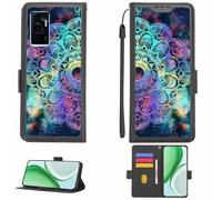 Aroepurt Coque Compatible pour Vivo V23e 2021 Coque Étui Housse Case Support [avec Film Protecteur HD d'une dureté de 9H] [Blocage RFID][Effet de réfraction] LPT-HTT