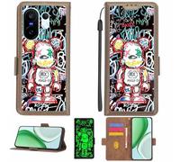 Aroepurt Coque Compatible pour Vivo X200 Fe V2505 V2503 Coque Étui Housse Case Support [avec Film Protecteur HD d'une dureté de 9H] [Blocage RFID][Effet Lumineux Sombre] LPT-MXX