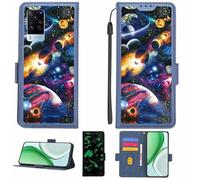 Aroepurt Coque Compatible pour Vivo X60 Pro Coque Étui Housse Case Support [avec Film Protecteur HD d'une dureté de 9H] [Blocage RFID][Effet Lumineux Sombre] LPT-XQ