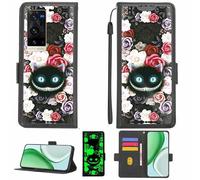 Aroepurt Coque Compatible pour Vivo X60t Pro Coque Étui Housse Case Support [avec Film Protecteur HD d'une dureté de 9H] [Blocage RFID][Effet Lumineux Sombre] LPT-LZM