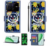 Aroepurt Coque Compatible pour Vivo X80 Coque Étui Housse Case Support [avec Film Protecteur HD d'une dureté de 9H] [Blocage RFID][Paillettes dorées + Brillantes] LPT-TYX