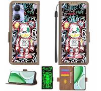 Aroepurt Coque Compatible pour Vivo y28s 5g V2346 V2351 Coque Étui Housse Case Support [avec Film Protecteur HD d'une dureté de 9H] [Blocage RFID][Effet Lumineux Sombre] LPT-MXX