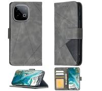 Aroepurt Coque Compatible pour Vivo Y300 GT V2452Ga Coque Étui Housse Case Support [avec Trempé 9H Protection D'écran] BF05 Grey