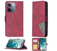 Aroepurt Coque Compatible pour Vivo Y300+Plus V2445Ea Coque Étui Housse Case Support [avec Trempé 9H Protection D'écran] BF05 Red