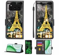 Aroepurt Coque Compatible pour Volla Phone Quintus Coque Étui Housse Case Support [avec Film Protecteur HD d'une dureté de 9H] [Blocage RFID][Paillettes dorées + Brillantes] LPT-TT
