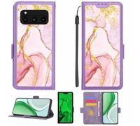 Aroepurt Coque Compatible pour Volla Phone Quintus Coque Étui Housse Case Support [avec Film Protecteur HD d'une dureté de 9H] [Blocage RFID][Paillettes dorées + Brillantes] LPT-FDL