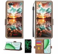 Aroepurt Coque Compatible pour Wiko Tommy3 Plus Coque Étui Housse Case Support [avec Film Protecteur HD d'une dureté de 9H] [Blocage RFID][Effet Lumineux Sombre] LPT-FJ