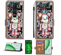 Aroepurt Coque Compatible pour Wings Mobile W1 Coque Étui Housse Case Support [avec Film Protecteur HD d'une dureté de 9H] [Blocage RFID][Effet Lumineux Sombre] LPT-MXX