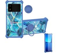 Aroepurt Coque Compatible pour Zebra EM45 RFID Coque Étui [avec Trempé 9H Protection D'écran] Case Support de Bague PC + Silicone IMDL-LS