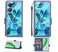 Aroepurt Coque Compatible pour Zte Blade A34 Coque Étui Housse Case Support [avec Film Protecteur HD d'une dureté de 9H] [Blocage RFID][Effet de réfraction] LPT-LS