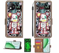 Aroepurt Coque Compatible pour ZTE Blade A35 Core Coque Étui Housse Case Support [avec Film Protecteur HD d'une dureté de 9H] [Blocage RFID][Effet Lumineux Sombre] LPT-MXX