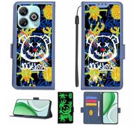 Aroepurt Coque Compatible pour ZTE Blade A75 4G Coque Étui Housse Case Support [avec Film Protecteur HD d'une dureté de 9H] [Blocage RFID][Paillettes dorées + Brillantes] LPT-TYX