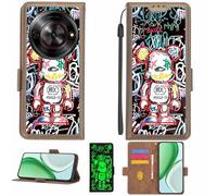 Aroepurt Coque Compatible pour Zte Nubia Blade A75 Coque Étui Housse Case Support [avec Film Protecteur HD d'une dureté de 9H] [Blocage RFID][Effet Lumineux Sombre] LPT-MXX