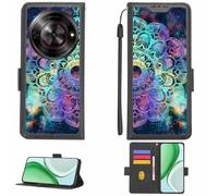 Aroepurt Coque Compatible pour Zte Nubia Blade A75 Coque Étui Housse Case Support [avec Film Protecteur HD d'une dureté de 9H] [Blocage RFID][Effet de réfraction] LPT-HTT