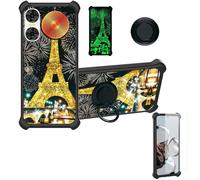 Aroepurt Coque Compatible pour ZTE Nubia Music Pro Z2460 Coque Étui [avec Trempé 9H Protection D'écran] Case Support de Bague PC + Silicone JSH-TT