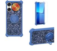 Aroepurt Coque Compatible pour ZTE Nubia Music Pro Z2460 Coque Étui [avec Trempé 9H Protection D'écran] Case Support de Bague PC + Silicone TZZH-LAN